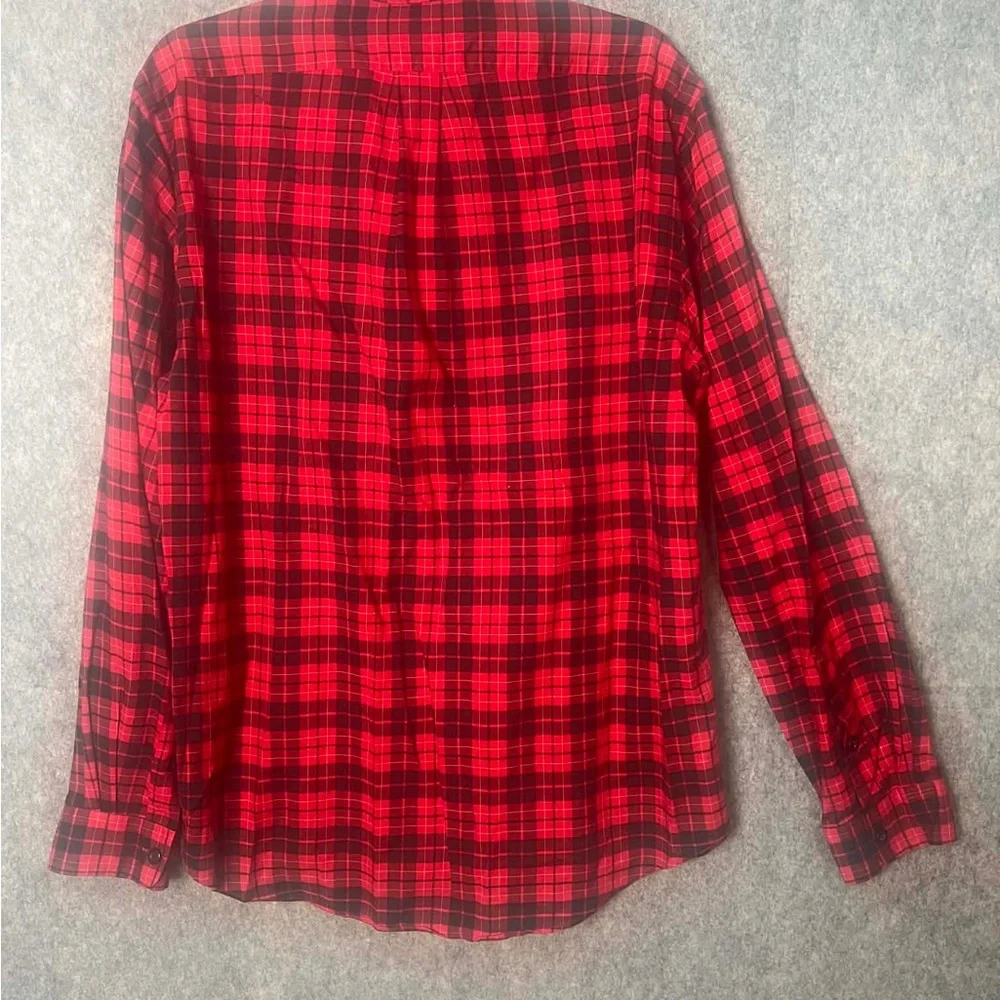 Polo by Ralph Lauren Large Classic Fit Red and Black Plaid Button Down‎ Shirt
